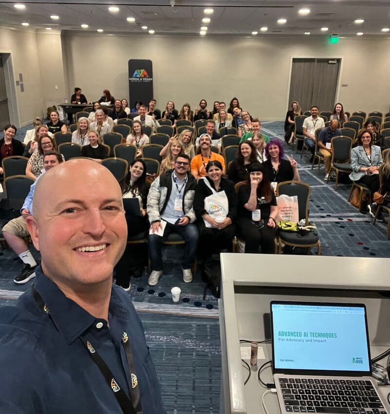 Selfie with audience at Berkeley conference