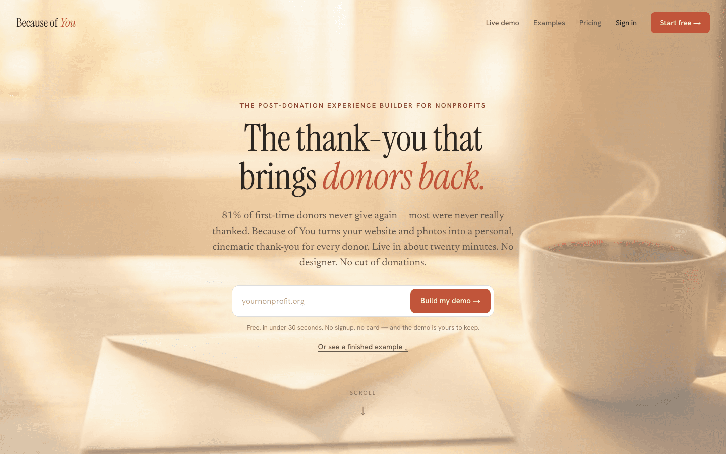Because of You website